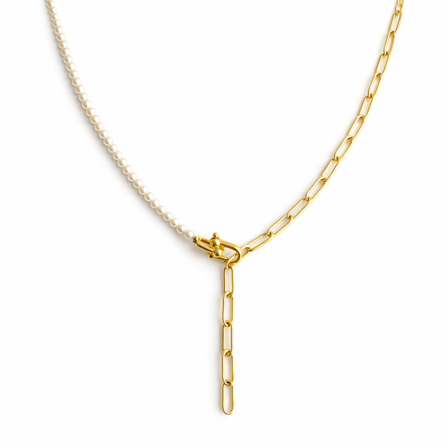 Harmony Pearl & Chain Necklace