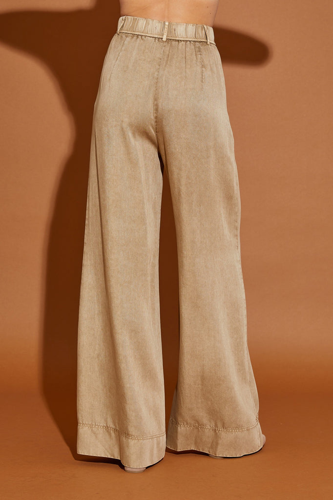 MS Elastic High Waist Wide Leg Pants