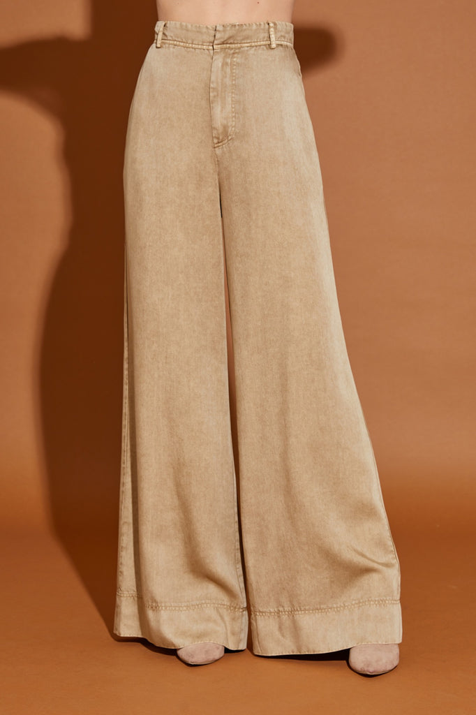 MS Elastic High Waist Wide Leg Pants