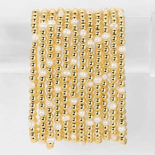 Golden Pearly Bracelet