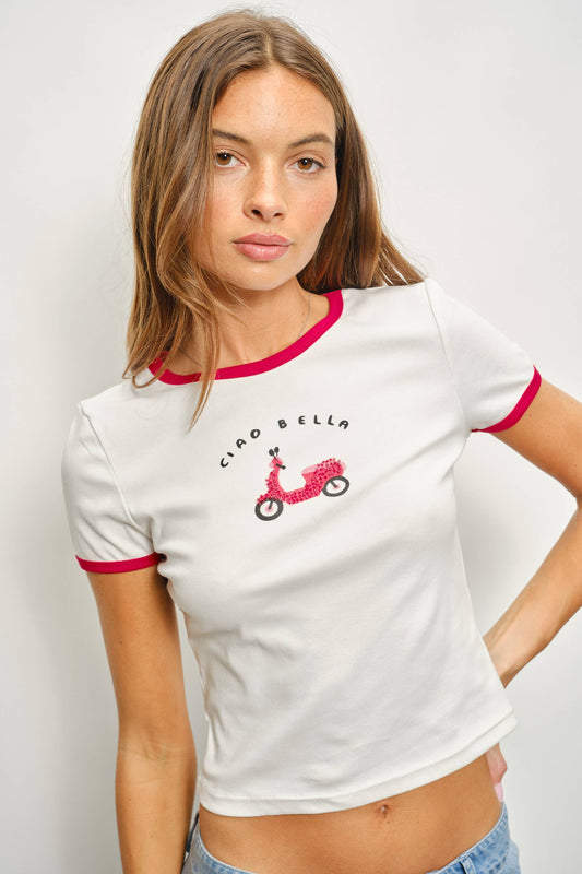 Ciao Bella Beaded Tee