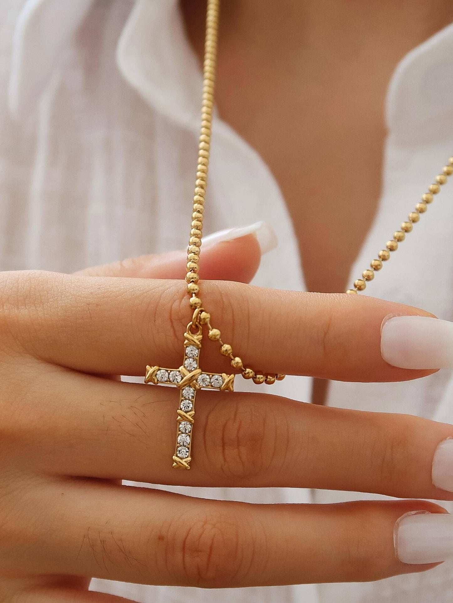 Selma Cross Pendant Necklace