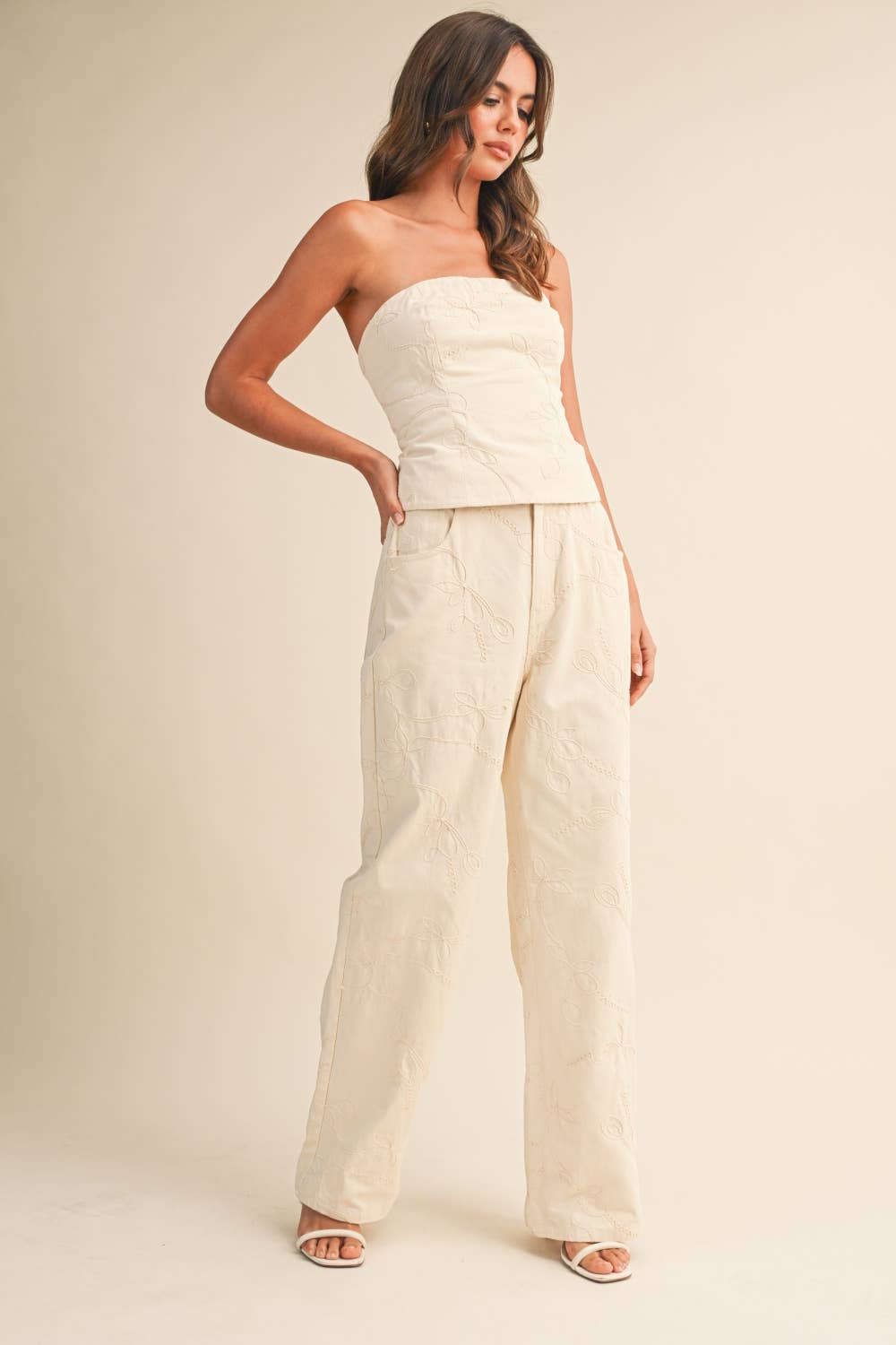 Eden Embroidered Two Piece Set