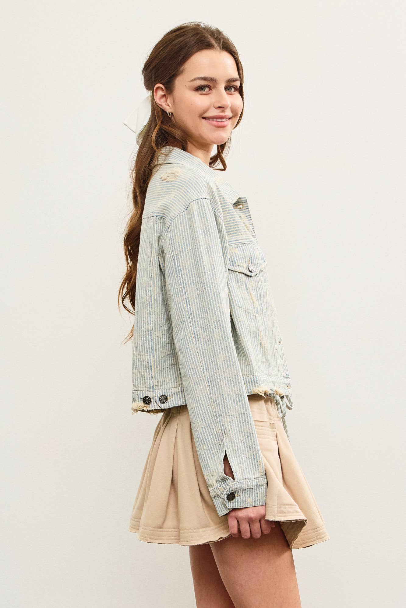 Washed Tide Cropped Jacket