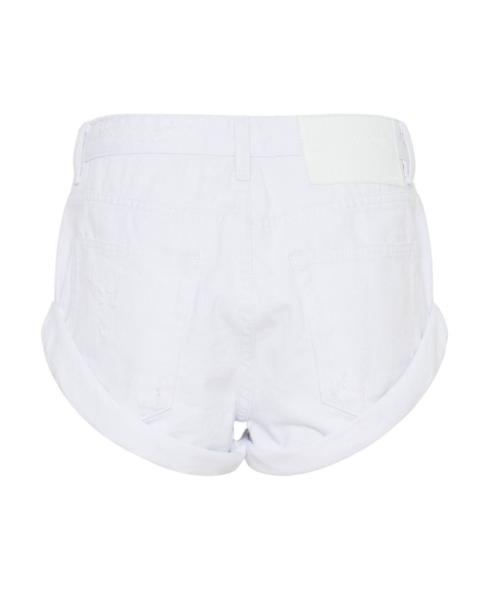 Fresh White Bandit Low Waist Denim Shorts - One Teaspoon