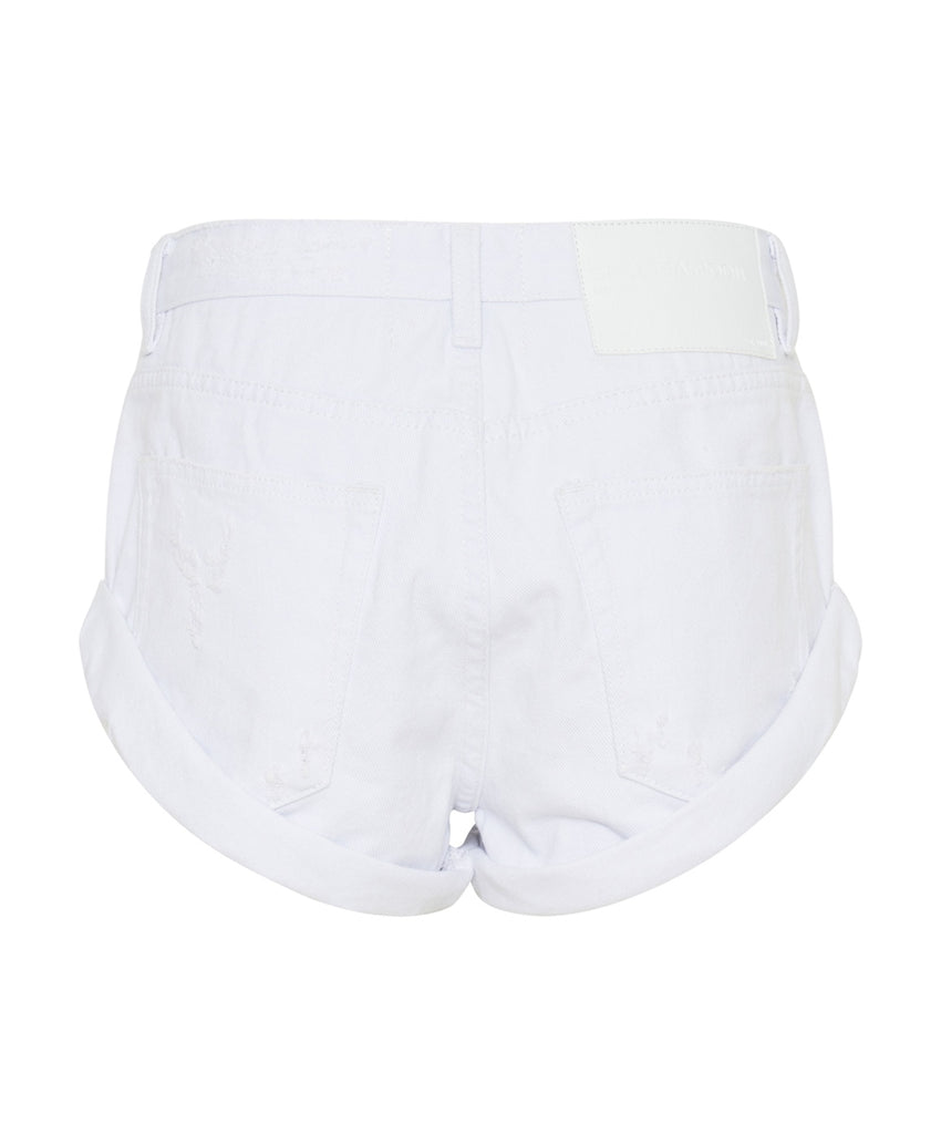 Fresh White Bandit Low Waist Denim Shorts - One Teaspoon