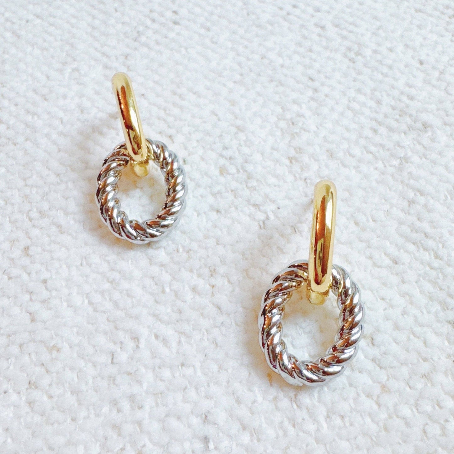 Two Toned Knocker Earrings