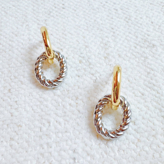 Two Toned Knocker Earrings