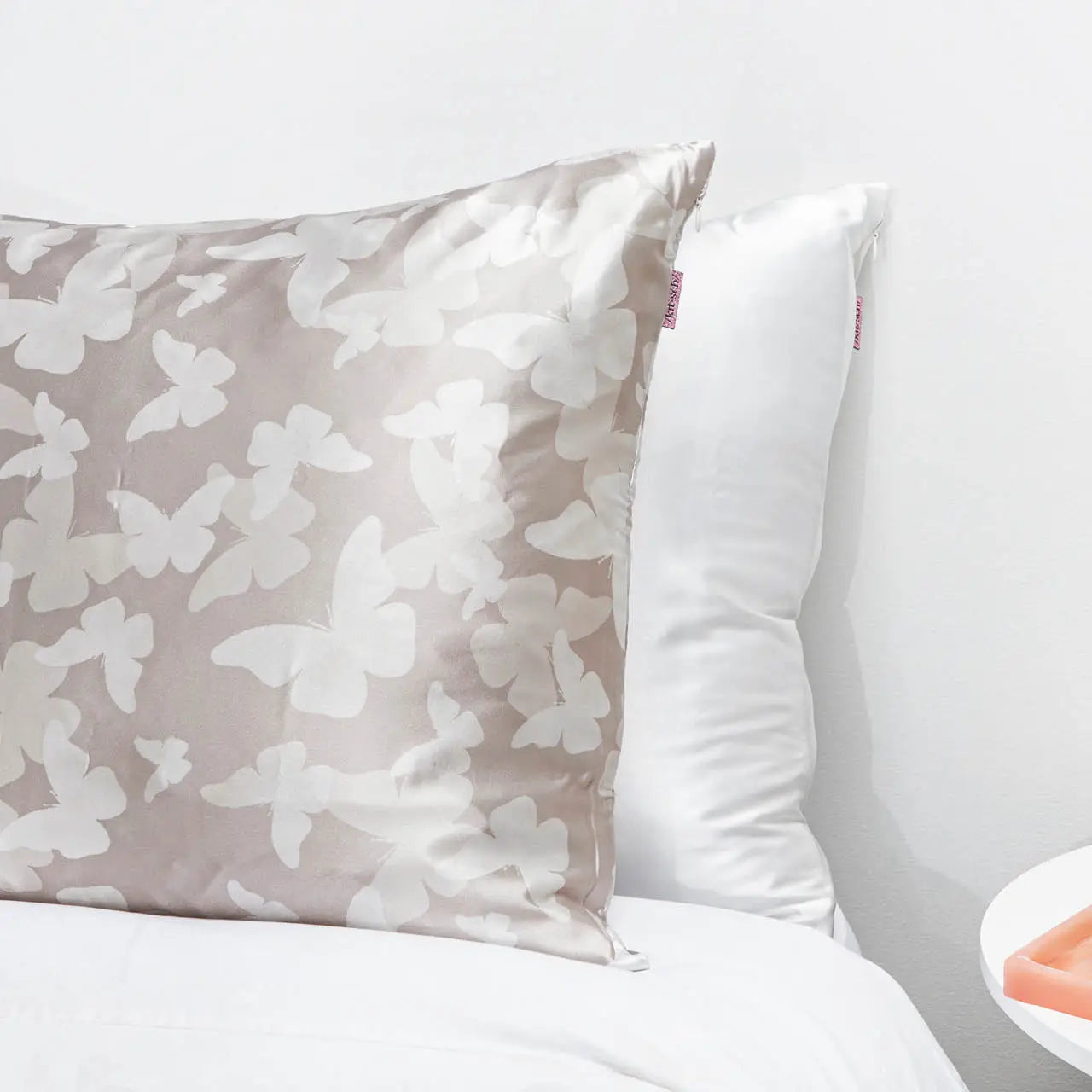 Kitsch Champagne Butterfly Satin Pillowcase Standard