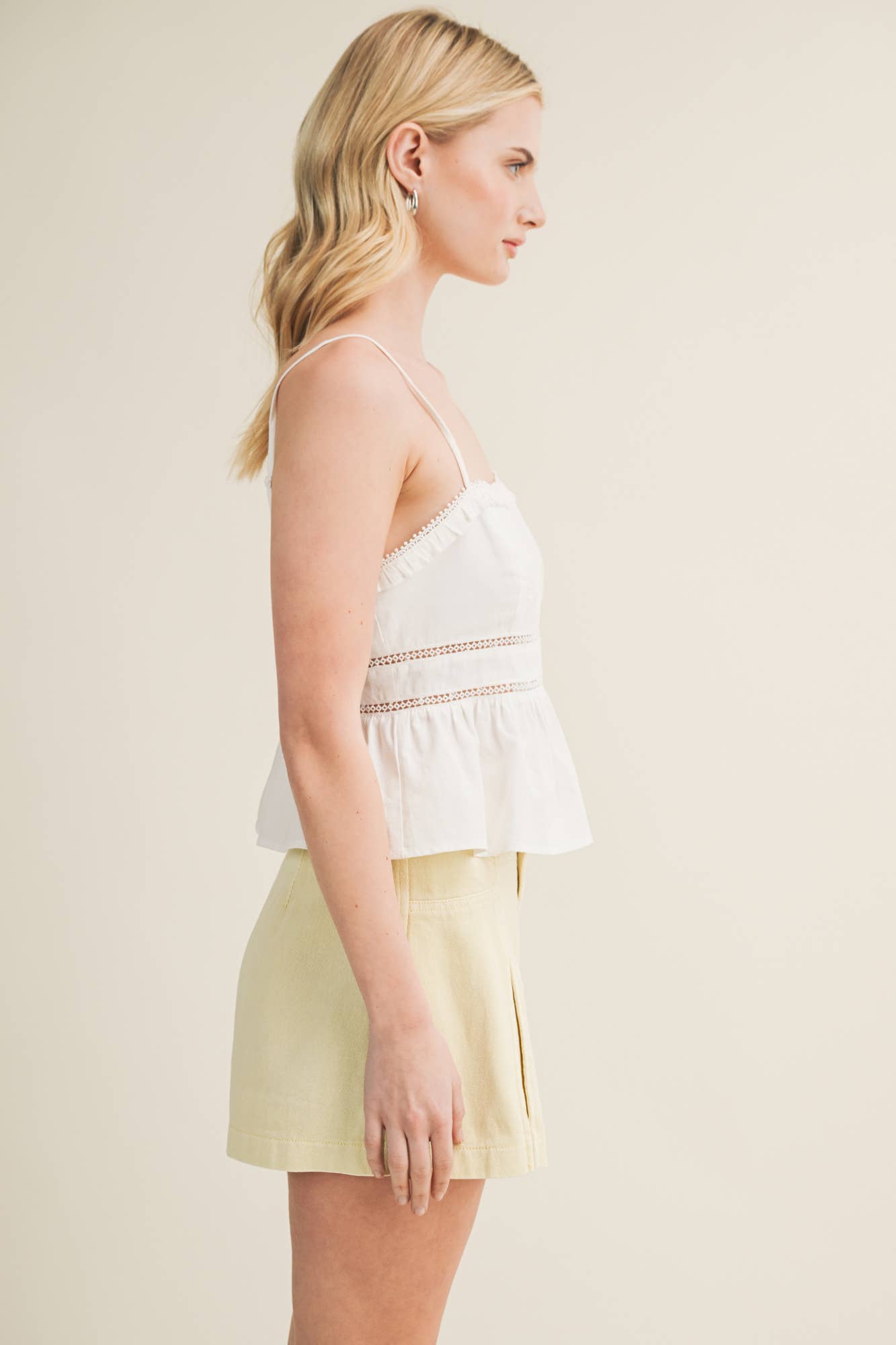 Sally Lace Peplum Top