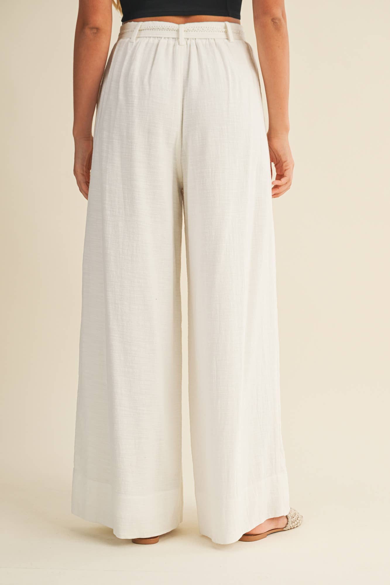 Coastal Flow Tie-Waist Palazzo Pants