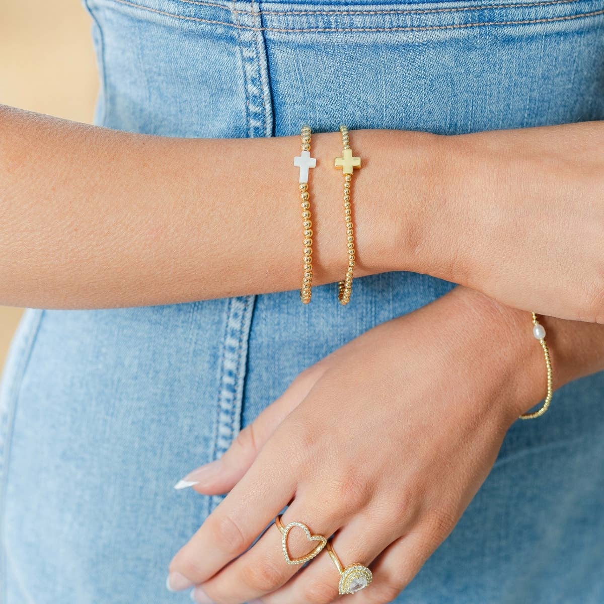 Golden Cross Bracelet