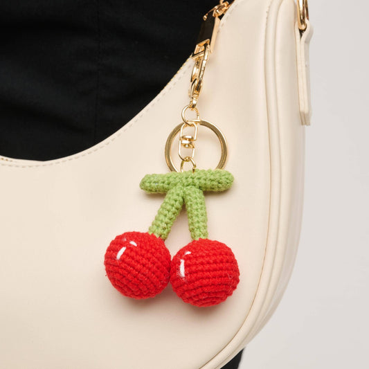 Cherrylicious Knitted Keychain Charm