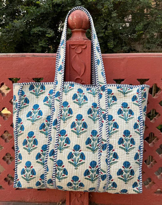 Indigo Bloom Tote Bag