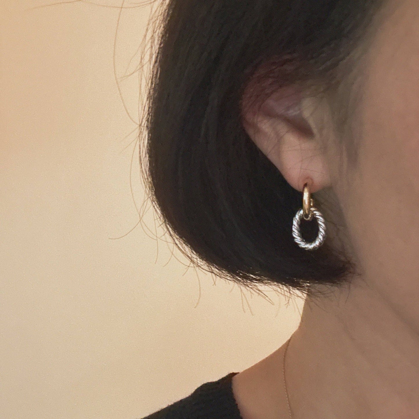 Two Toned Knocker Earrings