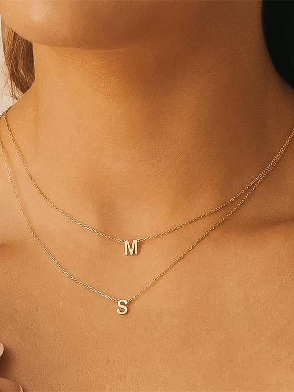 Desir Petite Classic Letter Necklace