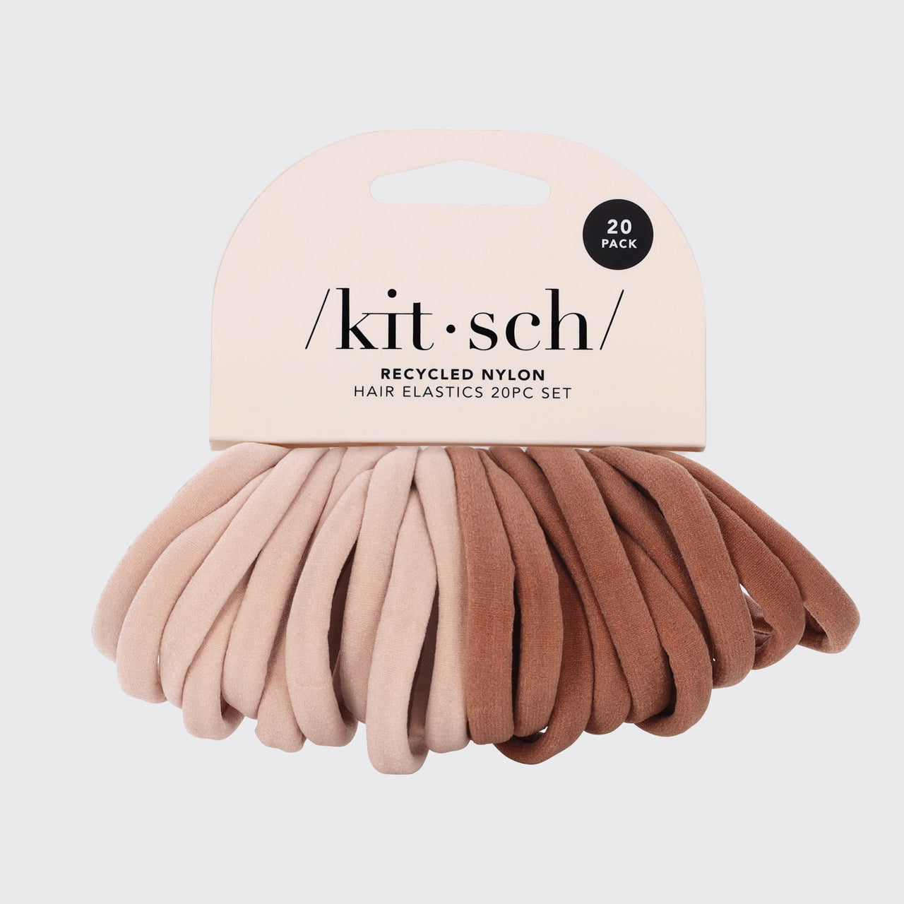 Kitsch 20pc Blush Nylon Elastics Set