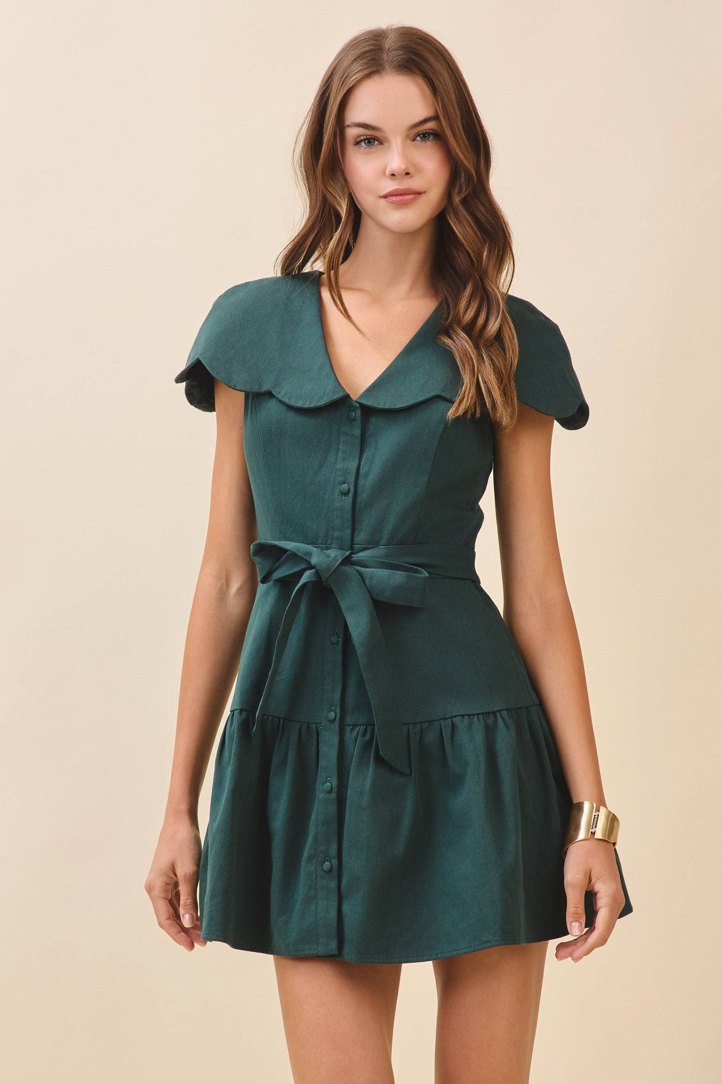 Serena Scalloped Collar Dress