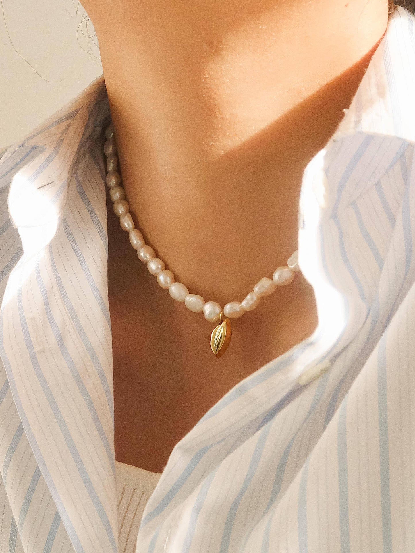 Marseille 18K Gold Non-Tarnish Classic Pearl Necklace