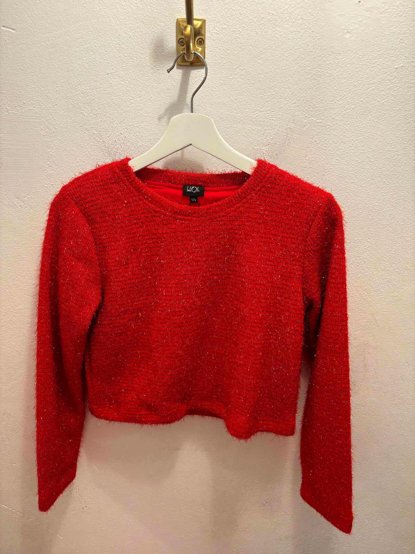 Red Sparkle Sweater LO