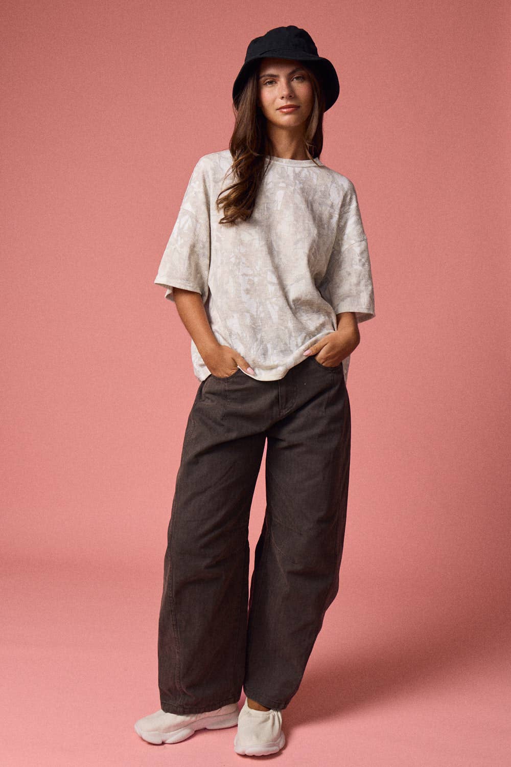 Camo Ribbed Loose Fit Tee