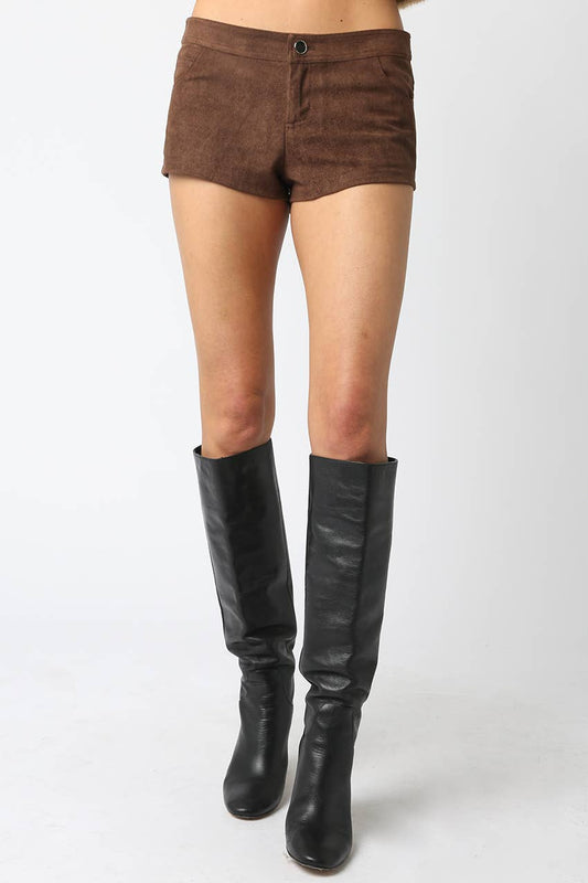 Kali Suede Mini Shorts