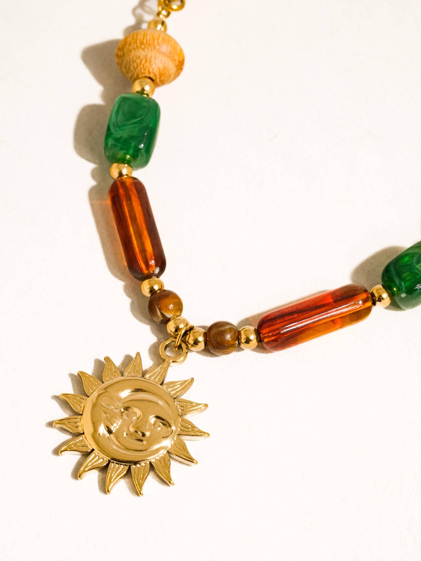 Brisa Beaded Sun Necklace