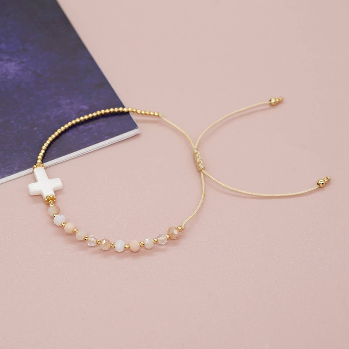Crystal Clear Cross Bracelet