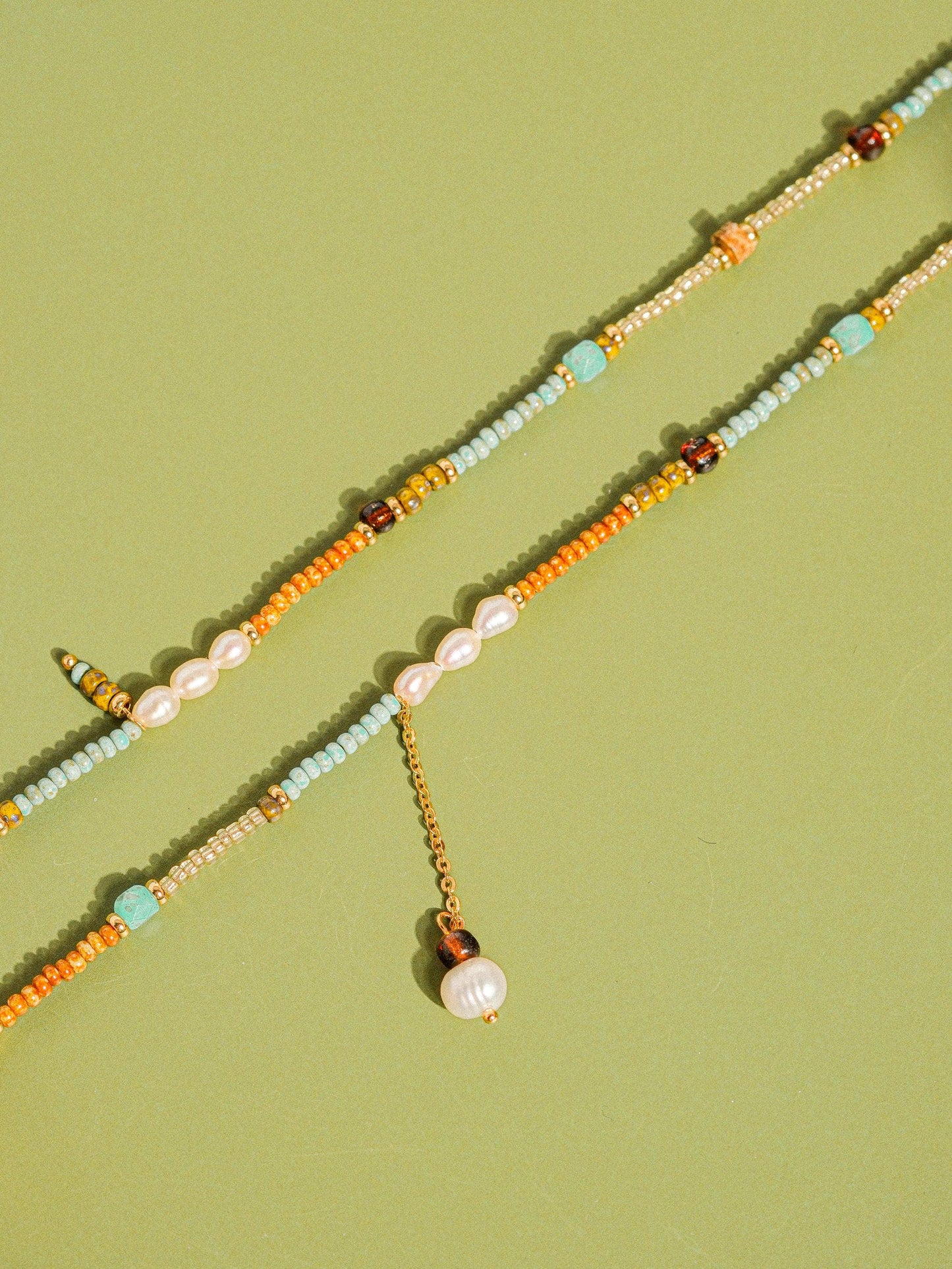 18K Handmade Odette Bohemian Stack Beaded Necklaces