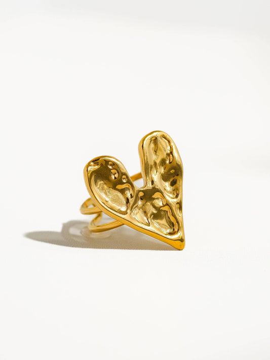 Irene Vintage Heart Chain Ring