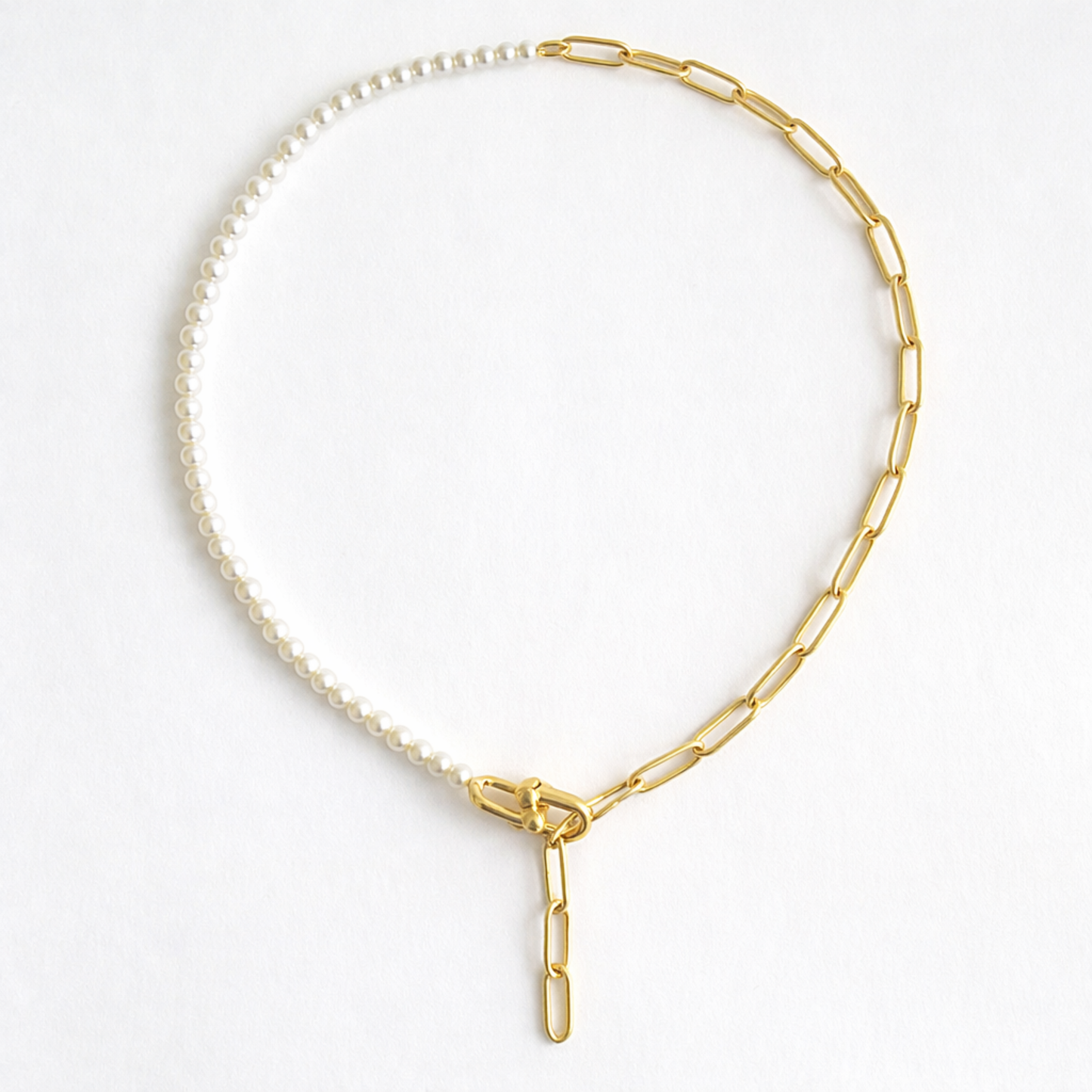 Harmony Pearl & Chain Necklace