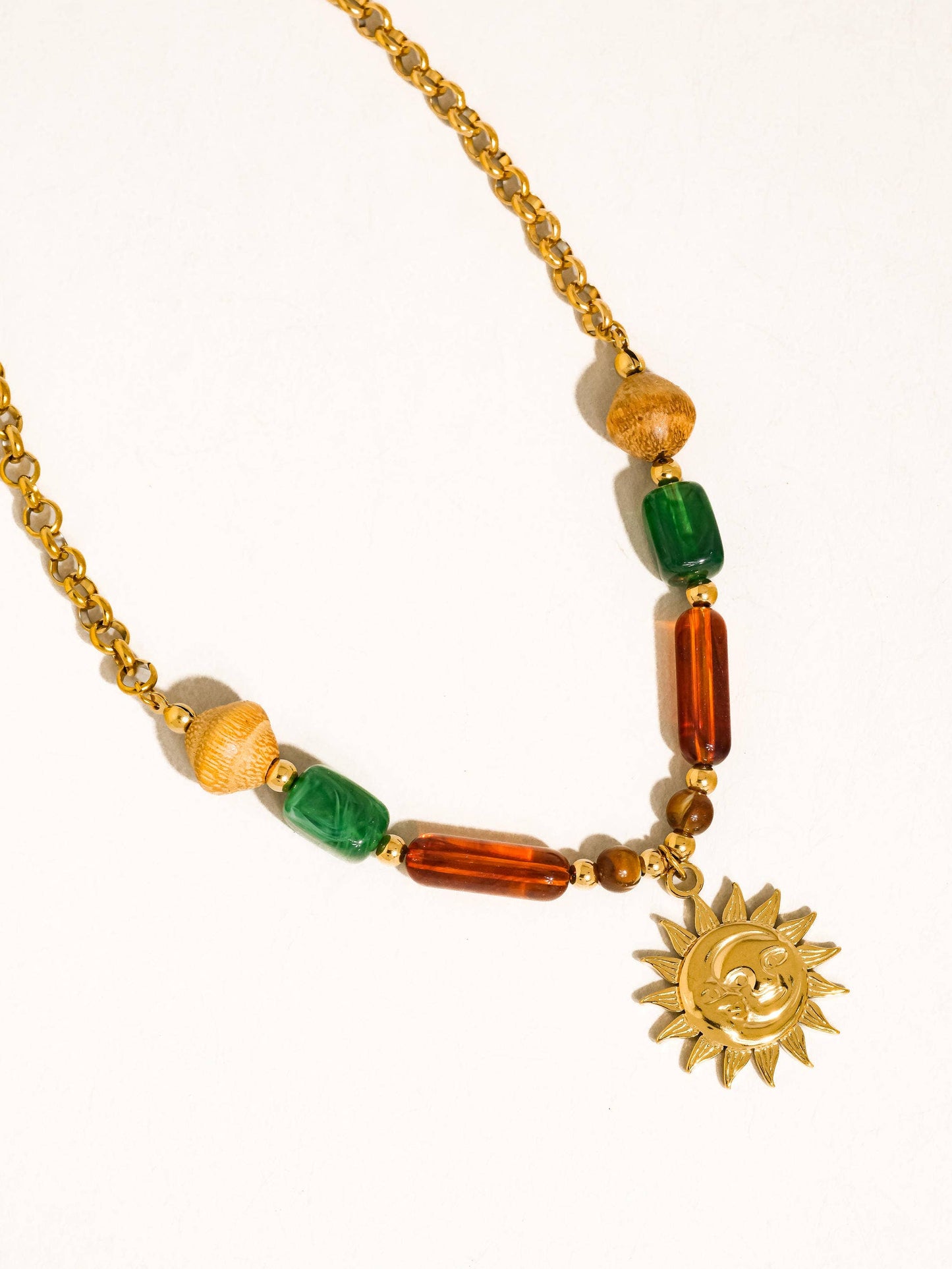 Brisa Beaded Sun Necklace