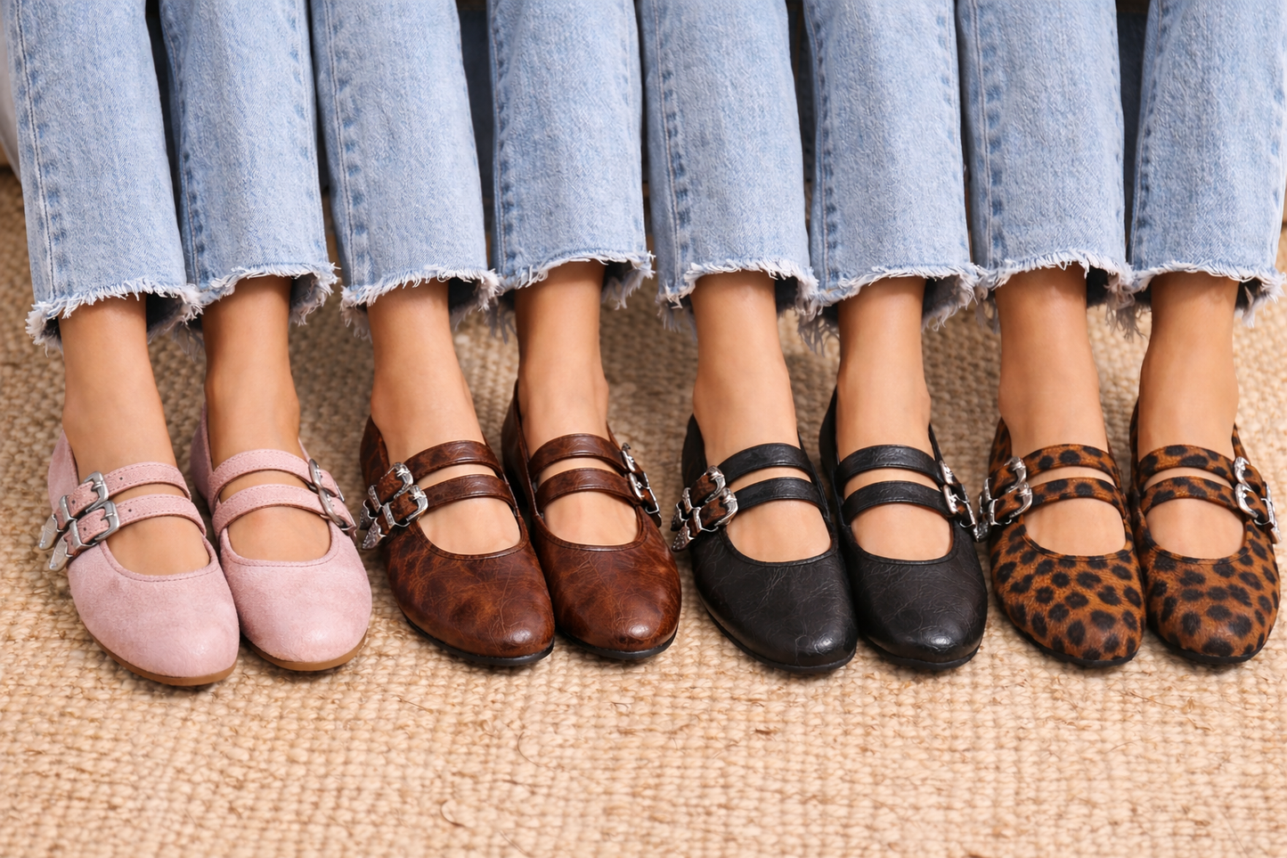 Mary Jane Double Strap Ballet Flats