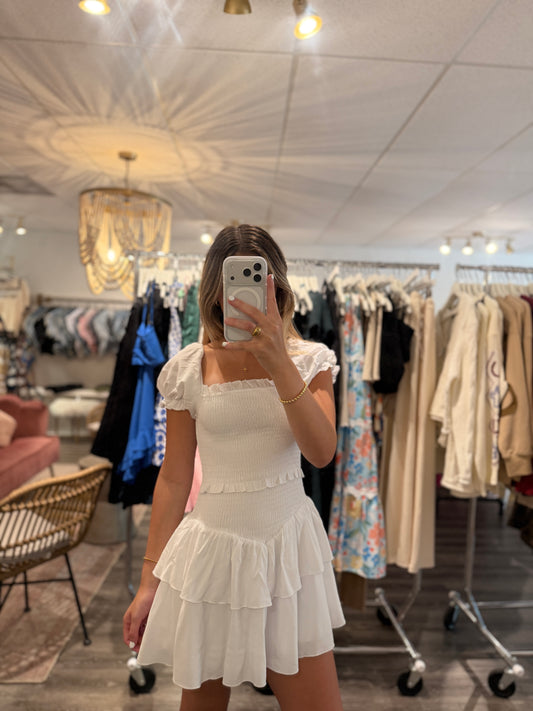White Lainey Tween Dress