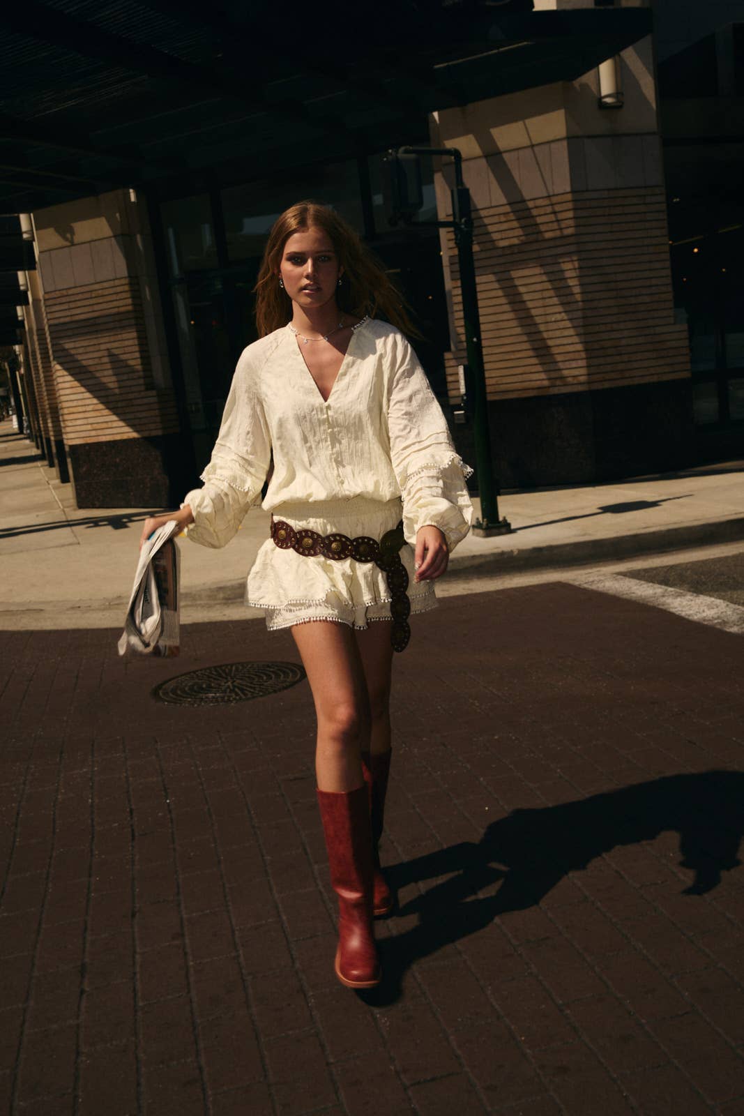 Ivory Boho Breeze Romper Dress