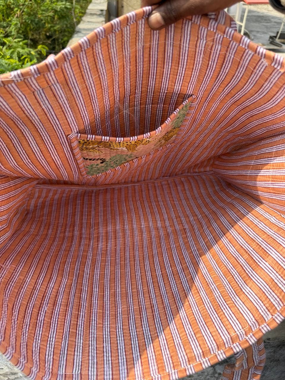 Tiger Print Cotton Tote Bag