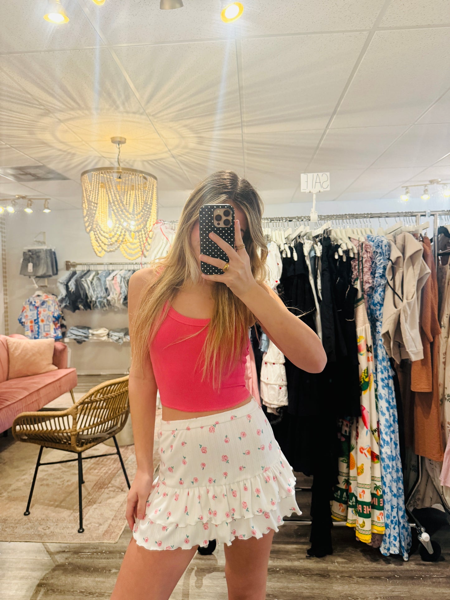 Garden Twirl Floral Skirt Tween