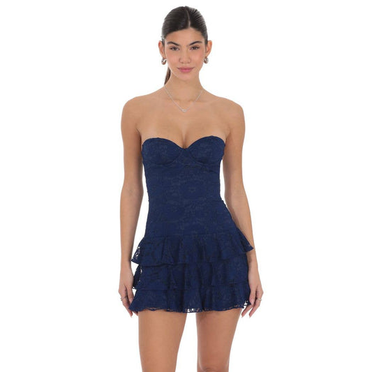 Midnight Lace Mini Dress
