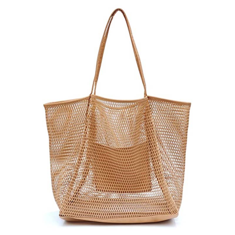 Mesh Beach Tote Handbag