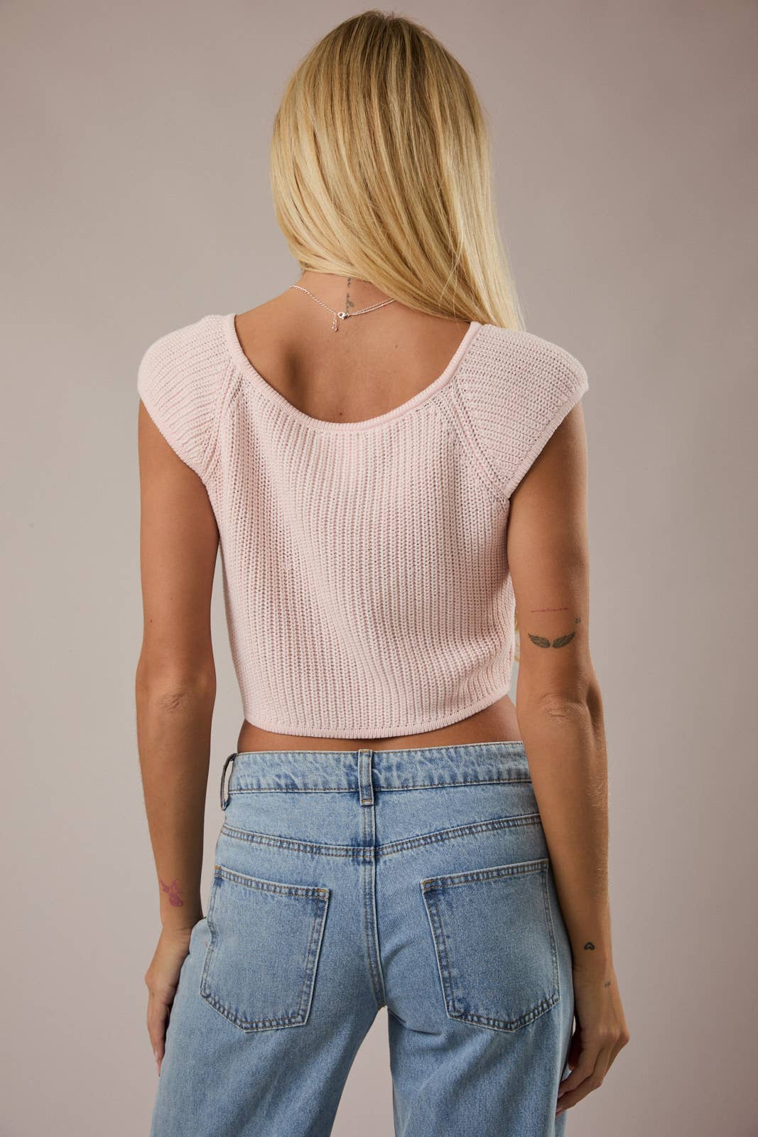 Blush Tie Front Knit