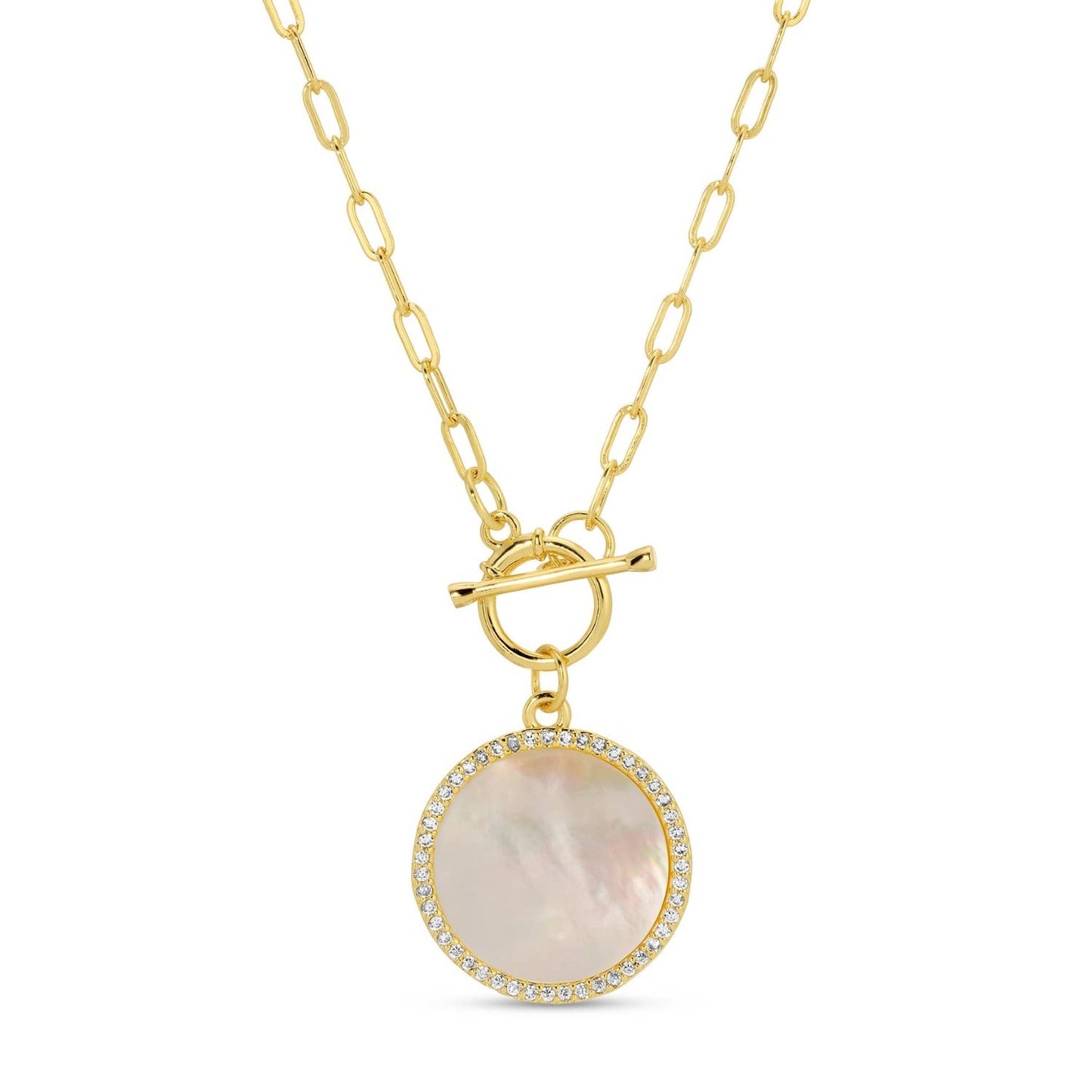 Full Circle Mother of Pearl Necklace