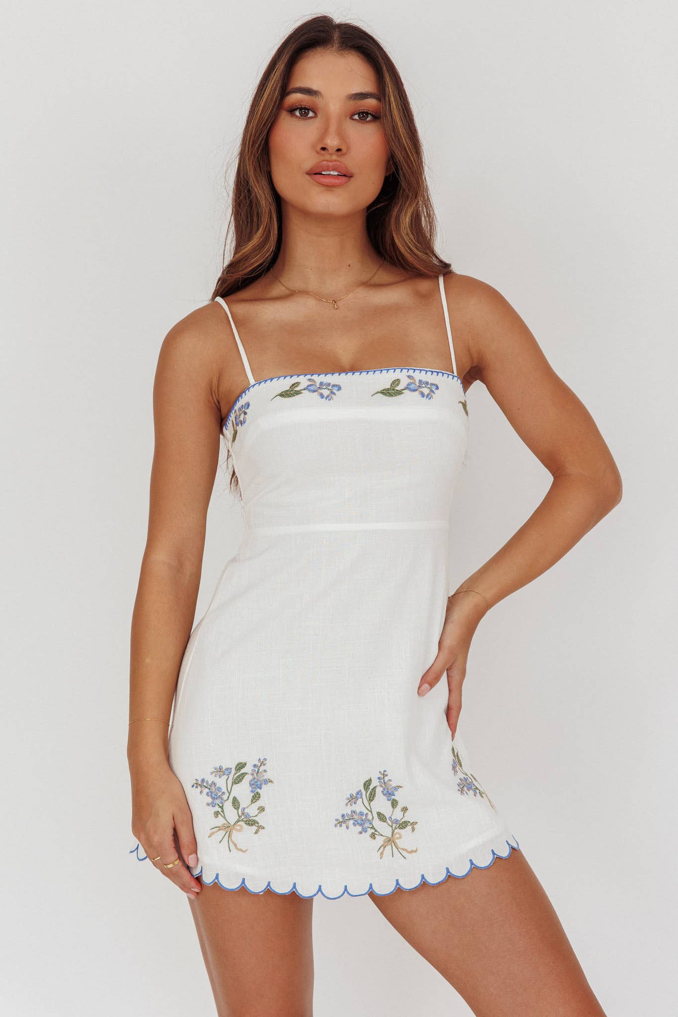 Flora Blanca Mini Dress