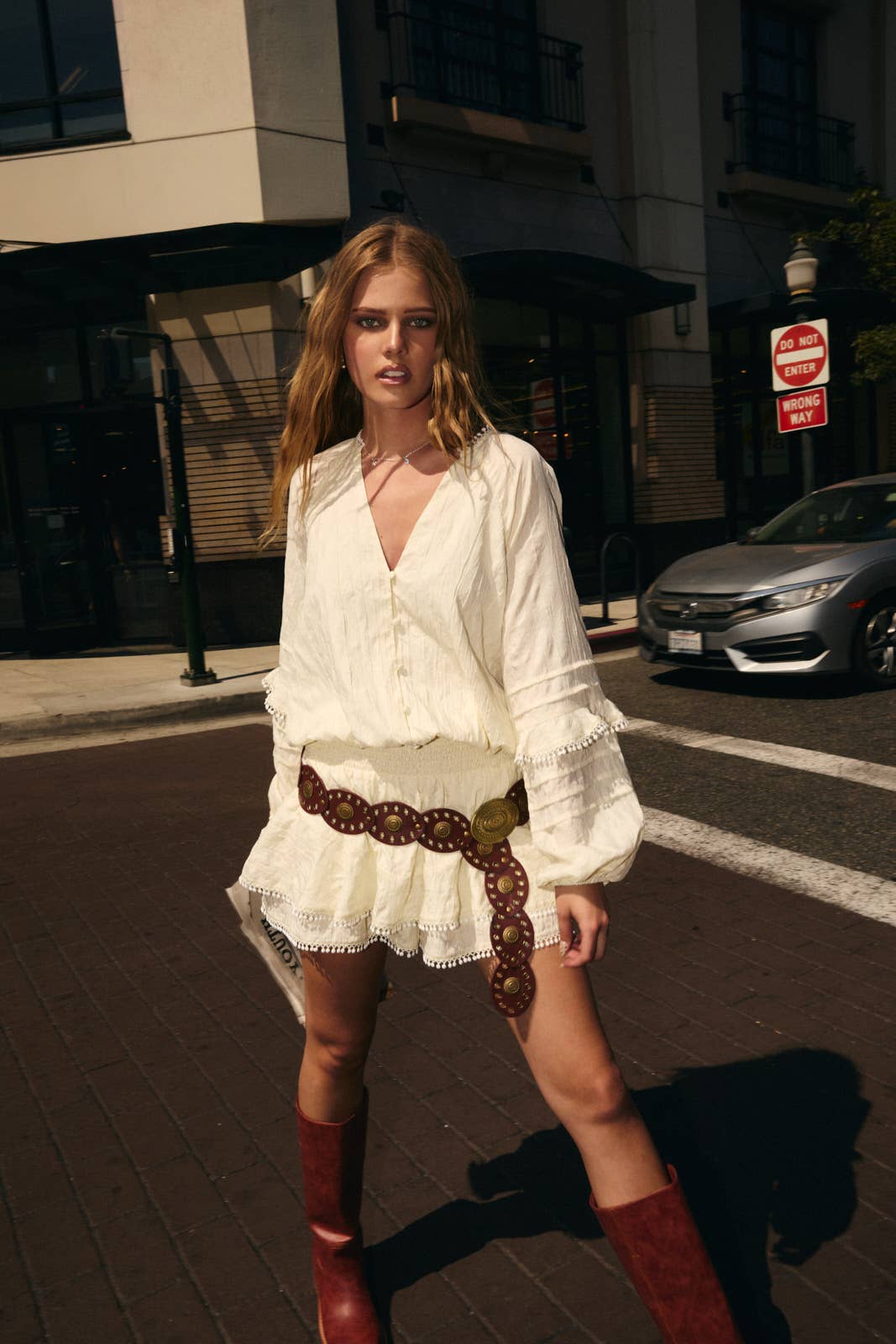 Ivory Boho Breeze Romper Dress