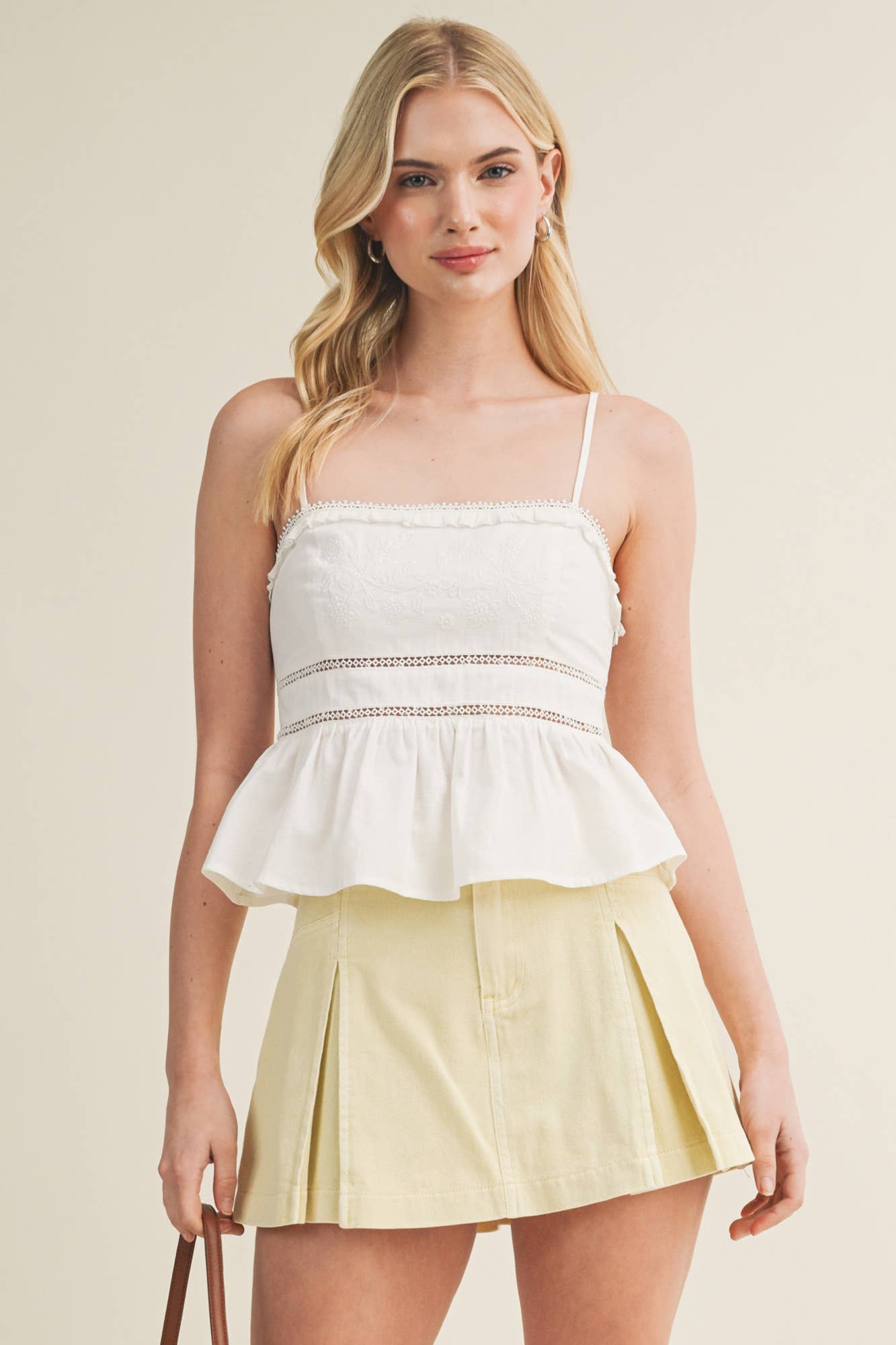 Sally Lace Peplum Top