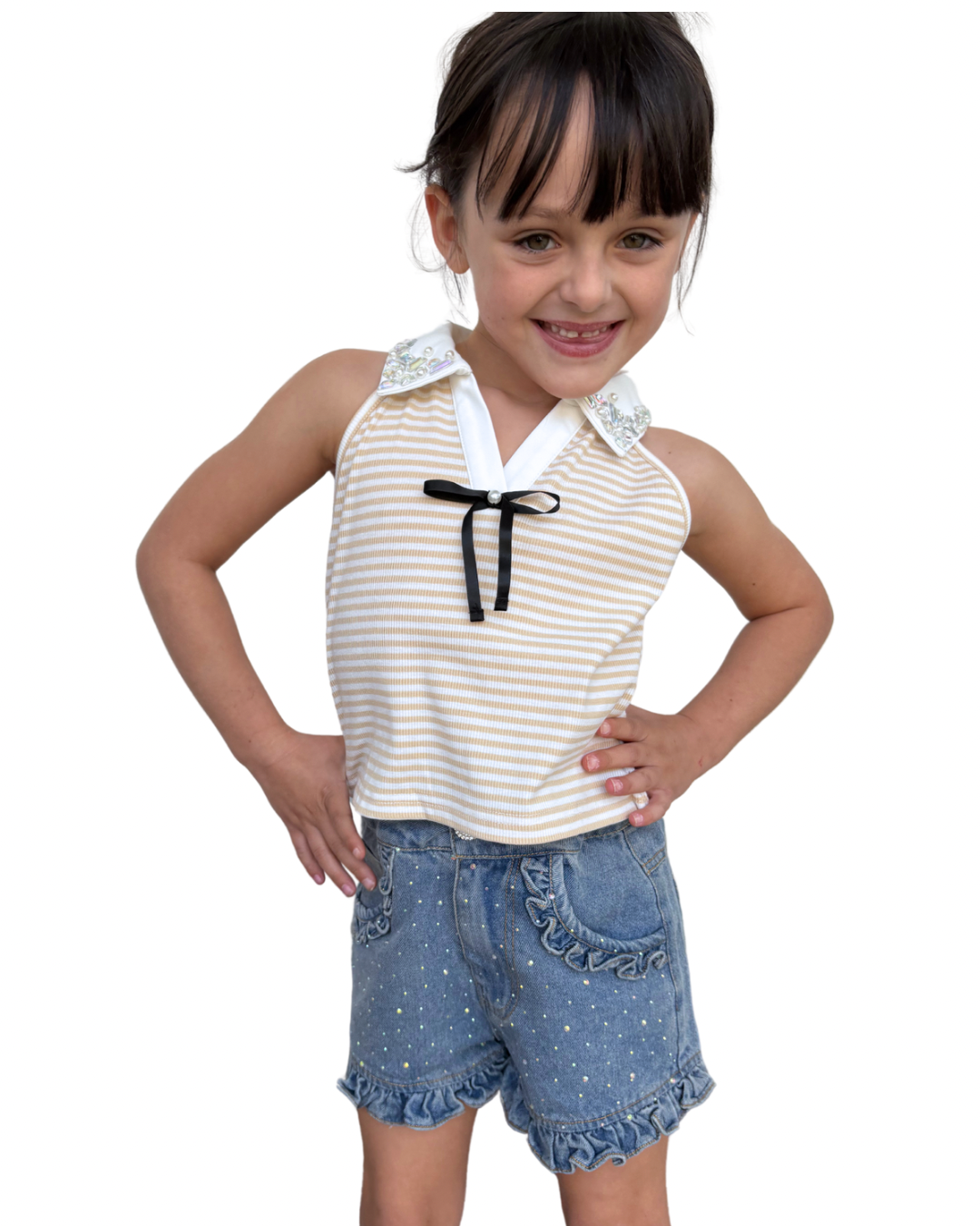 Tween Denim Embellished Shorts