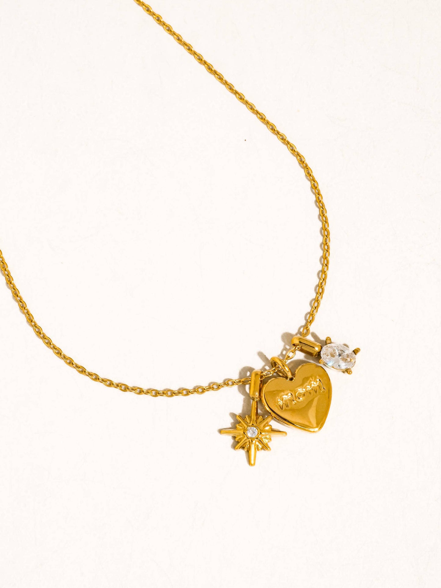 Gentilly Mom Heart Charm Necklace