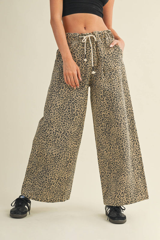 Layla Leopard Wide Leg Pants