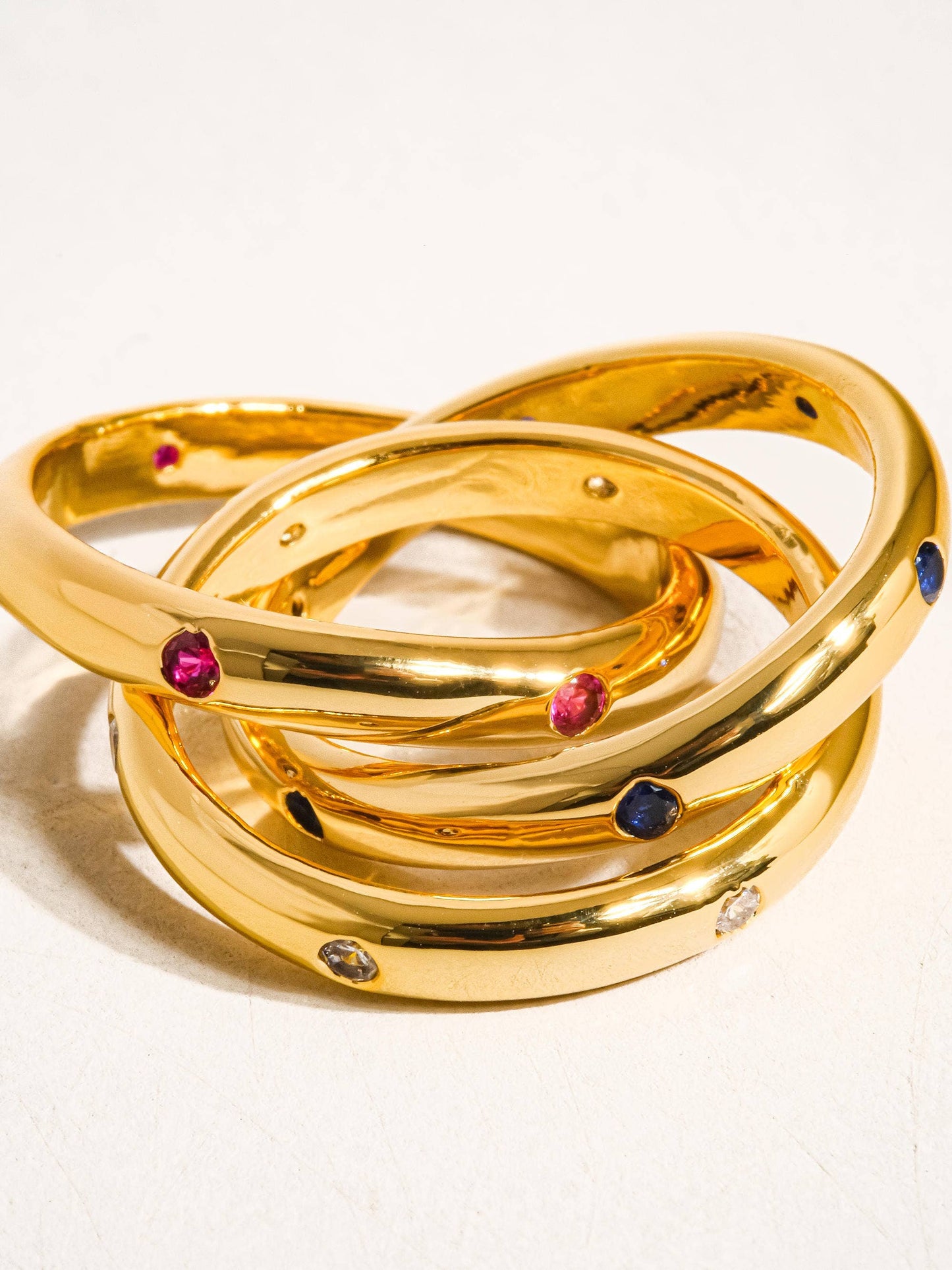 Elvire 18K Gold Multi Stone Wrap Ring