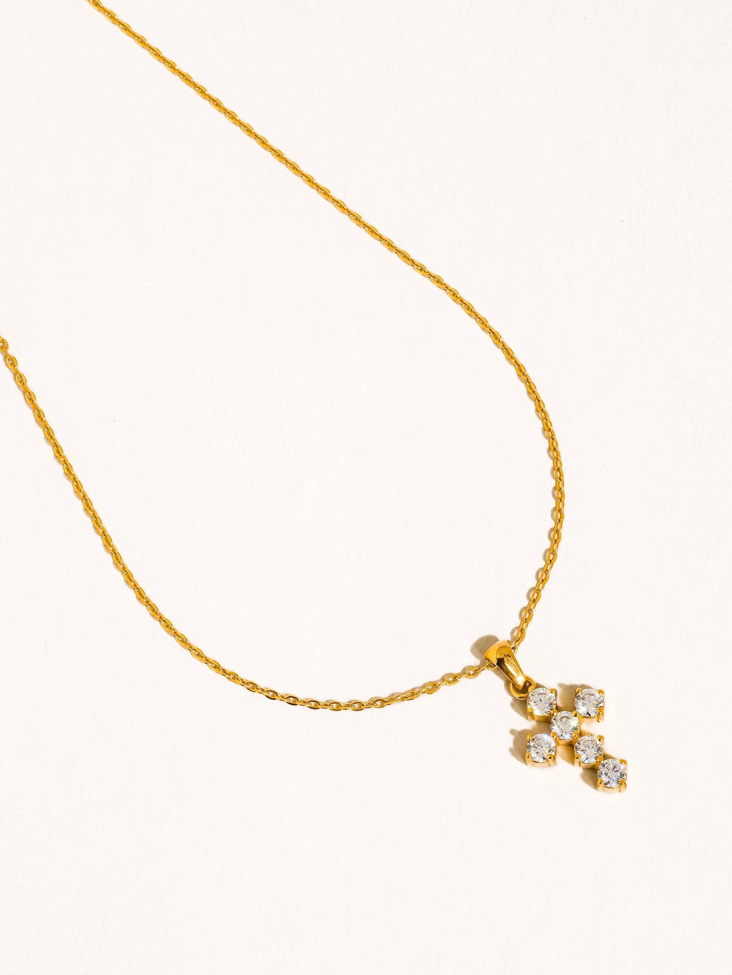 Raimon 18K Gold Non-Tarnish Dainty Cross Necklace
