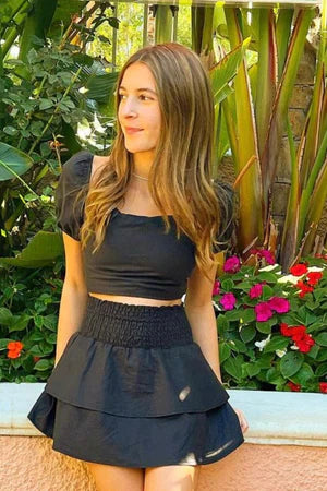 Noa Black Crop Top